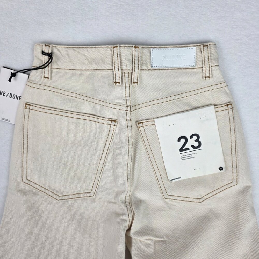 RE/DONE 70s Cigarette Jeans Rinsed Birch High Rise Straight Leg NWT Sz 23 - Picture 9 of 13